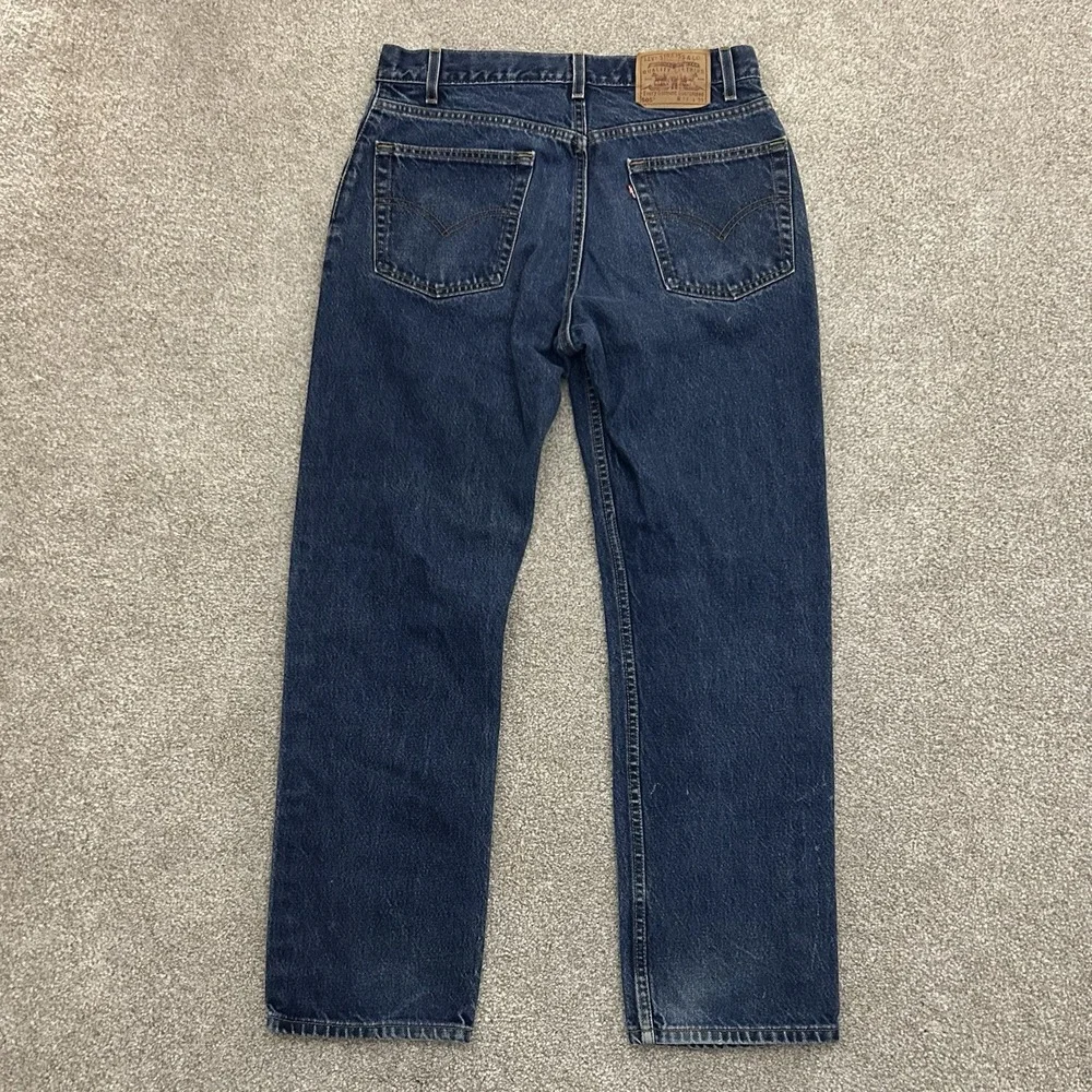 VTG Levis 505 Men's 34x30 Straight Leg Distressed‎ Denim Red Tab Made In USA